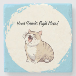 スナックが必要Meow Marble Coaster ストーンコースター