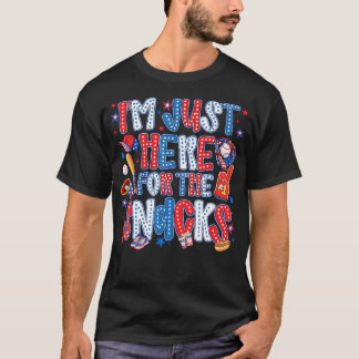 スナックだけが目的の野球ホットドッグ4th tシャツ