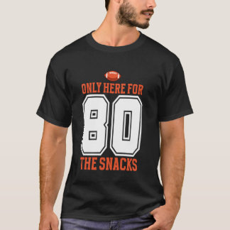 スナックだけ食べに来たアメリカンフットボール 80 メンズ レディース Tシャツ