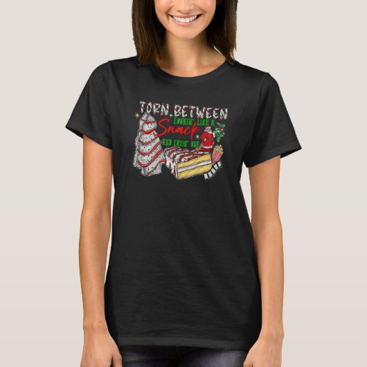 スナックとの一つのおもしろいのように見える間に引き裂かれる Tシャツ (正面)