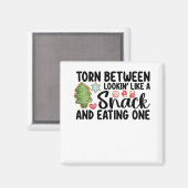 スナックのように見える人との人食べの間で引き裂かれる マグネット (正面/裏面)