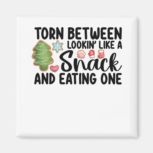 スナックのように見える人との人食べの間で引き裂かれる マグネット (正面)