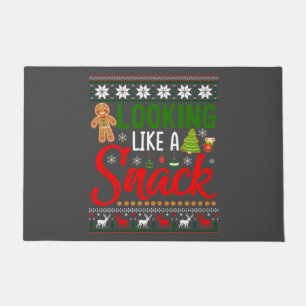 スナックのクリスマスクッキーおもしろいが醜く見える ドアマット