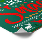 スナックのクリスマスクッキーおもしろいが醜く見える ポスター (角)