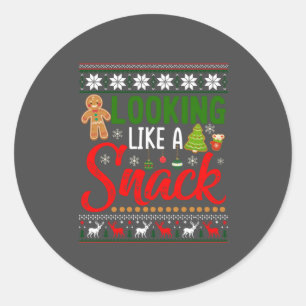 スナックのクリスマスクッキーおもしろいが醜く見える ラウンドシール