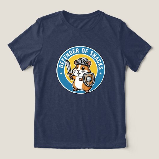 スナックの守護者ハムスター トライブレンドTシャツ (デザイン正面)