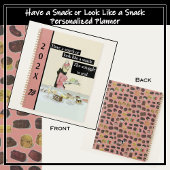 スナックを持っているか、スナックのように見える – ヴィンテージピンク プランナー手帳