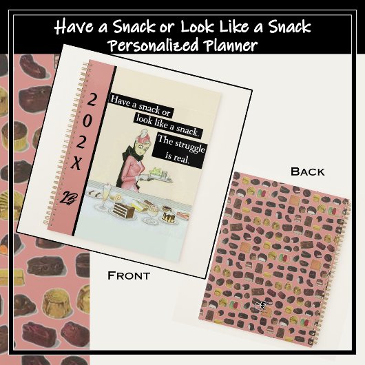 スナックを持っているか、スナックのように見える – ヴィンテージピンク プランナー手帳