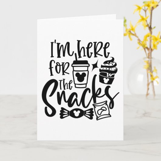 スナックを食べに来た カード (黄色い花)