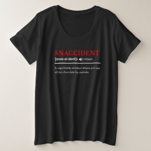 スナックシデント - カスタマイズ可能な辞書の定義 プラスサイズTシャツ