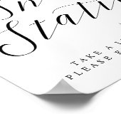 スナックステーションシック結婚ブライダルシャワーまたはサイン ポスター (角)