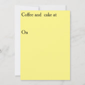 スナックタイムコーヒー招待状 招待状 (裏面)