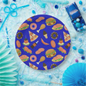 スナックタイムブルーピクニック ペーパープレート (パーティー)