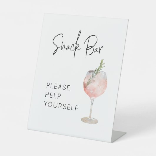 スナックバー誕生日パーティーのサイン 台座サイン (正面)