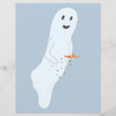 スナックフレンドリー幽霊ハロウィンスクラップブック紙 (正面)