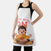 スナックモード：オン – スナックと可愛い漫画のキャラクター エプロン (インサイチュ)