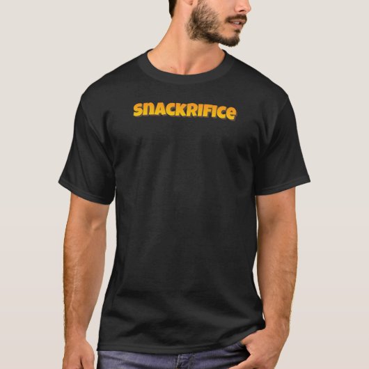 スナックライフ - 3D タイポグラフィーアート - 食品愛好家のための Tシャツ (正面)