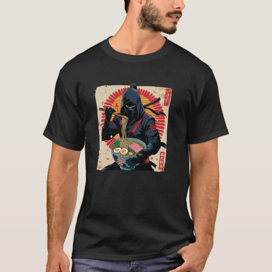 スナック忍者 - ラーメン チップス スナック アタック Tシャツ (正面)