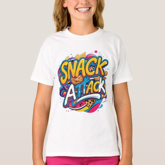 「スナック攻撃」Tシャツ Tシャツ (正面)