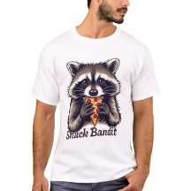 「スナック泥棒」ピザ好きアライグマTシャツ