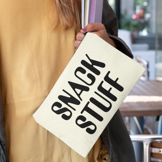 スナック物ニュートラルブラックはっきりしたタイポグラフィ アクセサリーポーチ