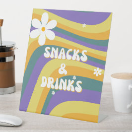 スナック飲み物ヒッピーレトロベビーシャワービニールレコード 台座サイン