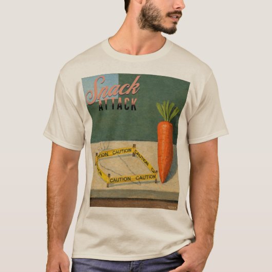 スナック・アタック！ニンジン・アートのヴィンテージTシャツ Tシャツ (正面)