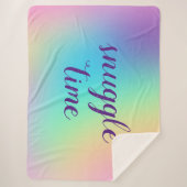 "スナッグルタイム"パステルエステティックブランケット シェルパブランケット (正面)