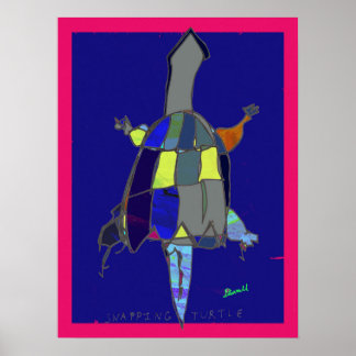 スナッピングタートルアートポスター 18 x 24 ポスター