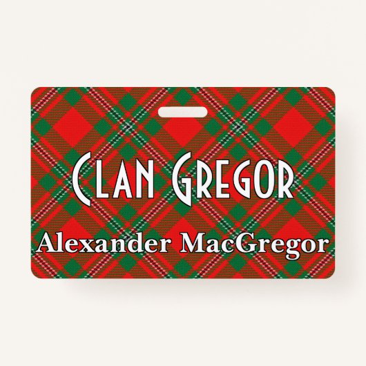 スナッピークラングレゴーマクレガータータンチェック バッジ (正面)