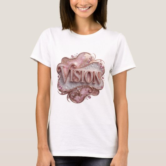 スナッピーゴールドビジョン3Dテキストアート Tシャツ (正面)