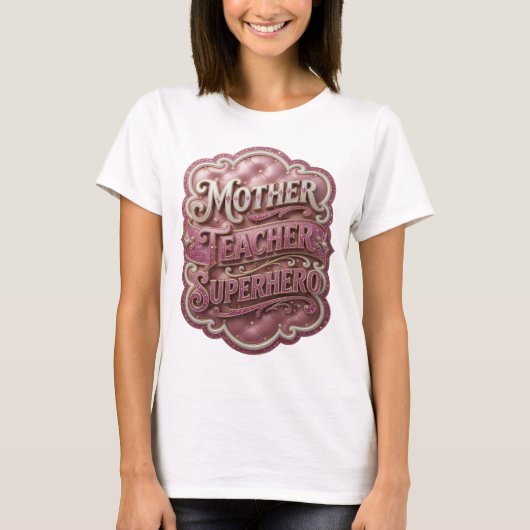 スナッピーゴールド MOTHER TEACHER SUPERHERO Tシャツ (正面)