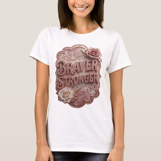 スナッピーゴールドBRAVER STRONGER Tシャツ (正面)