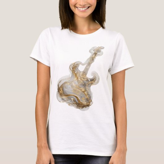 スナッピーシルバー抽象芸術ファッションプリント Tシャツ (正面)