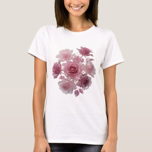 スナッピーシルバー ゴージャス ローズ Tee Tシャツ (正面)