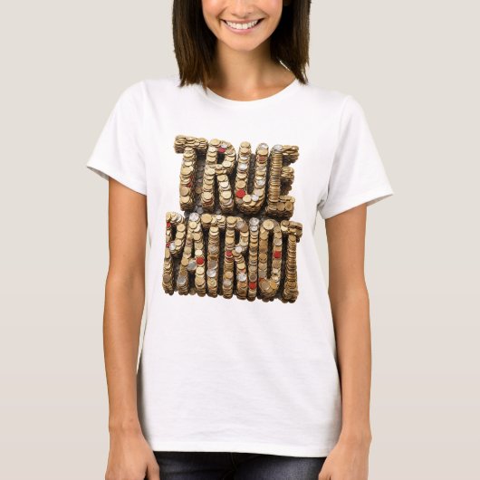 スナッピーシルバーTRUE PATRIOTデザイン Tシャツ (正面)