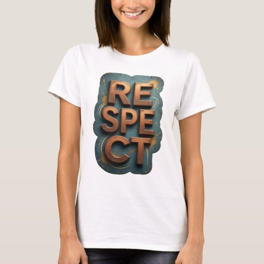 スナッピー オレンジ RESPECT プリント Tシャツ (正面)