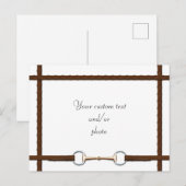 スナッフルビット&レースの手綱 自馬の写真 ポストカード (正面/裏面)