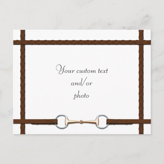 スナッフルビット&レースの手綱 自馬の写真 ポストカード (正面)