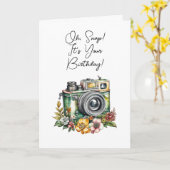 スナップお前の誕生日だ！ カード (黄色い花)