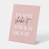 スナップそれを振ってスティックそれを署名する|フォトゲストブック 台座サイン (正面)