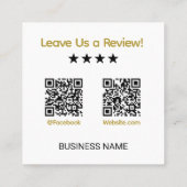 スナップと共有愛してる？ソーシャルメディア スクエア名刺 (裏面)