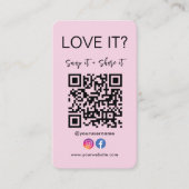 スナップと共有QrコードFacebook Instagramロゴ 名刺 (正面)