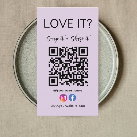 スナップと共有QrコードFacebook Instagramロゴ 名刺