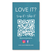 スナップと共有QrコードFacebook Instagram マグネット名刺 (正面縦)