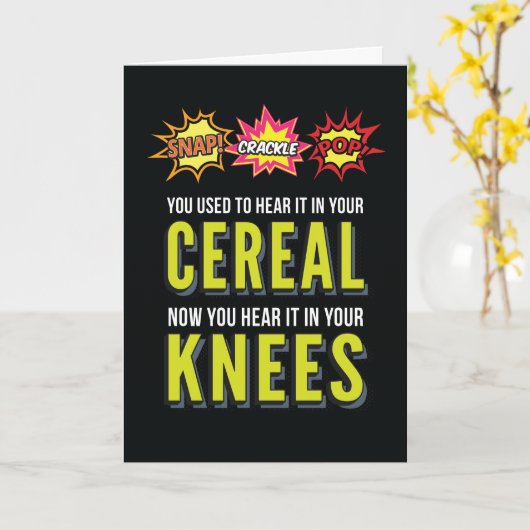 スナップクラックエージポップ・アートのングおもしろい誕生日カード カード (黄色い花)