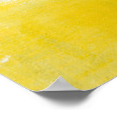 'スナップショット'グレーと黄色の抽象芸術アート ポスター (角)