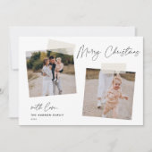 スナップショット | Merry Christmas 2枚の写真 シーズンカード (正面)