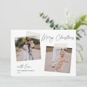 スナップショット | Merry Christmas 2枚の写真 シーズンカード (スタンド正面)