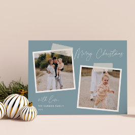 スナップショット | Merry Christmas 2枚フォトホリデーカード シーズンカード
